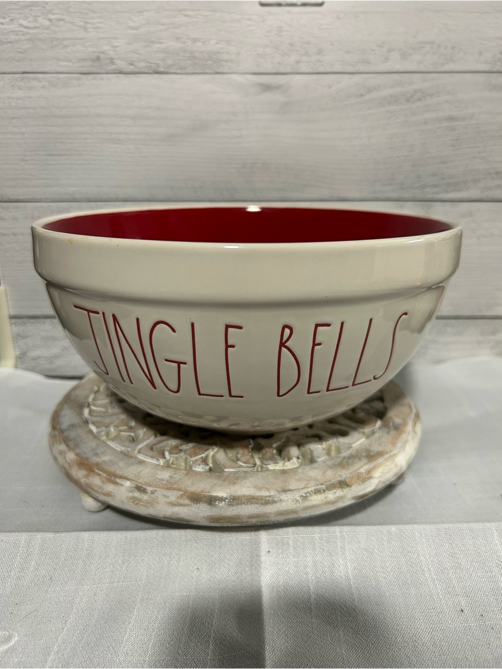 Rae Dunn Ceramic 'JINGLE BELLS' Bowl